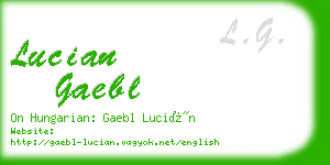 lucian gaebl business card